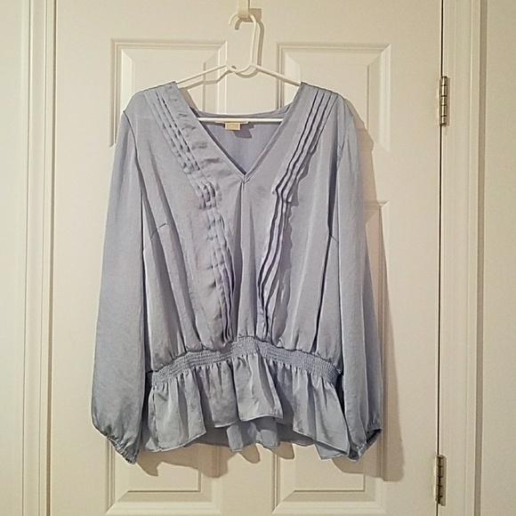 Michael Kors Tops - 2x plus size Michael Kors Light Blue Blouse